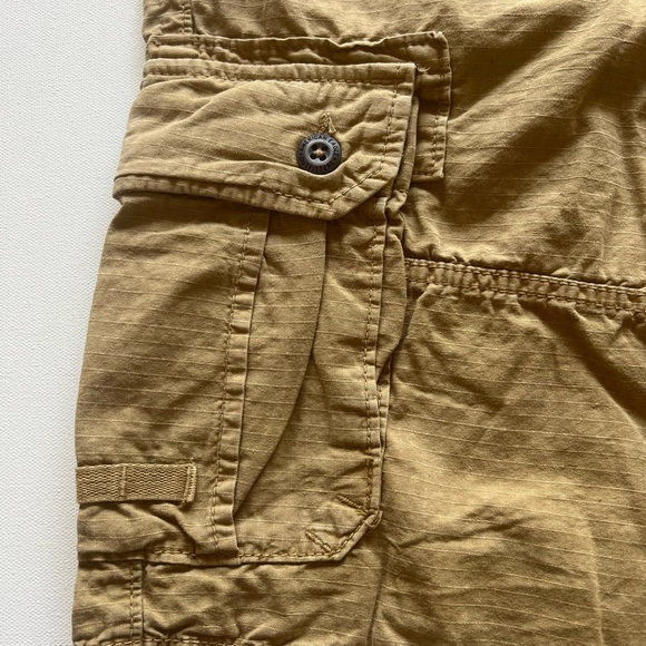 American Eagle Mens 30x10 Tan Khaki Ripstop Cargo Longboard Shorts (B5) - Picture 4 of 9